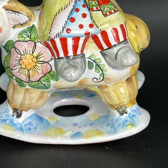 Vintage Russian Yaroslavl Majolica Skomorokh Jester Figurine Hand Painted Rare - Picture 4 of 9